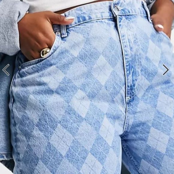 ASOS Curve Jeans Asos Womens Curve High Rise Slouchy Mom Jean